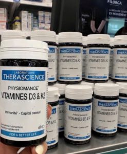 Viên uống Therascience Physiomance Vitamines D3 & K2 hỗ trợ hệ xương và hệ miễn dịch, 60 viên