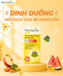 Vitamin tổng hợp Pentavite Gold Multivitamin + Iron Kids Liquid cho trẻ từ 1-12 tuổi, 200ml