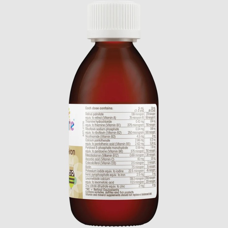 Vitamin tổng hợp Pentavite Gold Multivitamin + Iron Kids Liquid cho trẻ từ 1-12 tuổi, 200ml Vitamin tổng hợp Pentavite Gold Multivitamin + Iron Kids Liquid cho trẻ từ 1-12 tuổi, 200ml