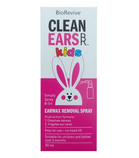 Xịt vệ sinh tai BioRevive Clean Ears Kids làm sạch tai, làm tan ráy tai, 30ml Xịt vệ sinh tai BioRevive Clean Ears Kids làm sạch tai, làm tan ráy tai, 30ml