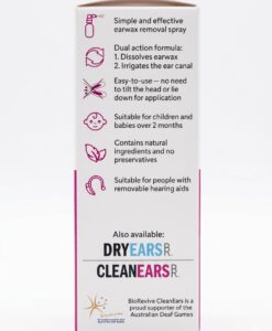 Xịt vệ sinh tai BioRevive Clean Ears Kids làm sạch tai, làm tan ráy tai, 30ml