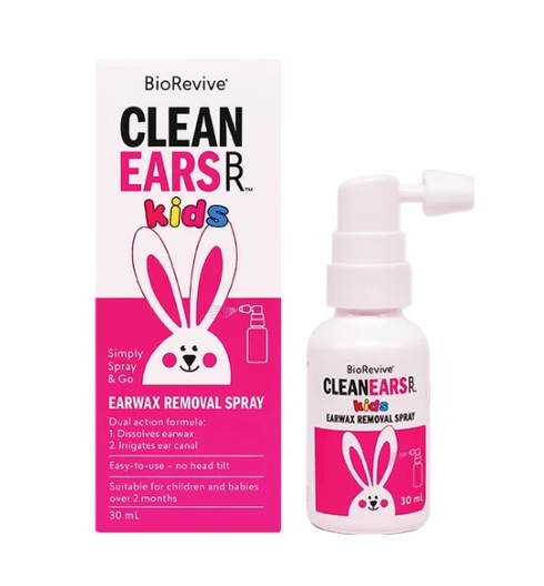 Xịt vệ sinh tai BioRevive Clean Ears Kids làm sạch tai, làm tan ráy tai, 30ml Xịt vệ sinh tai BioRevive Clean Ears Kids làm sạch tai, làm tan ráy tai, 30ml